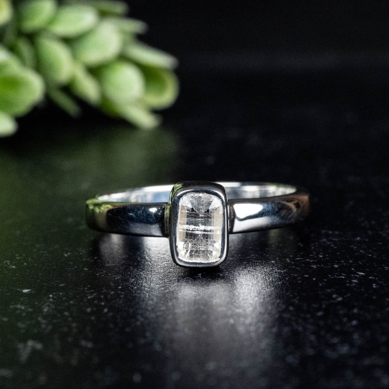 Phenakite Ring 6x4mm 0.73 ct Size 7 - InnerVision Crystals