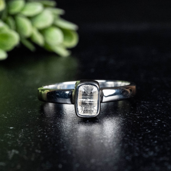 Phenakite Ring 6x4mm 0.73 ct Size 7 - InnerVision Crystals
