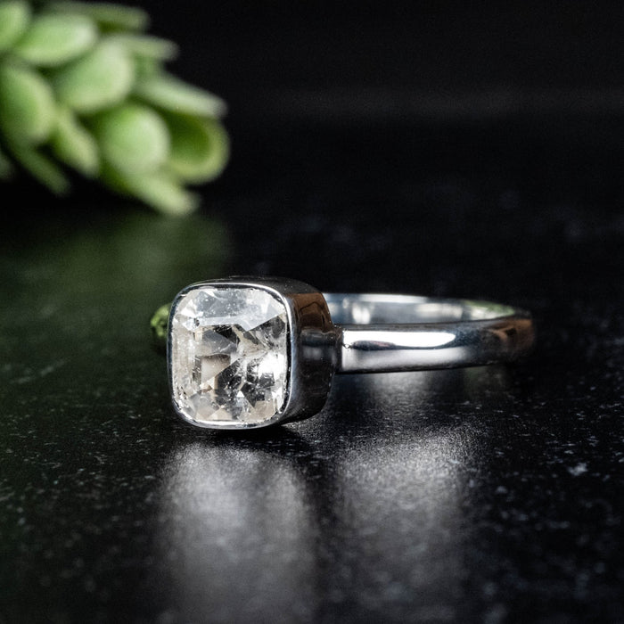 Phenakite Ring 7mm 1.62 ct Size 9 - InnerVision Crystals