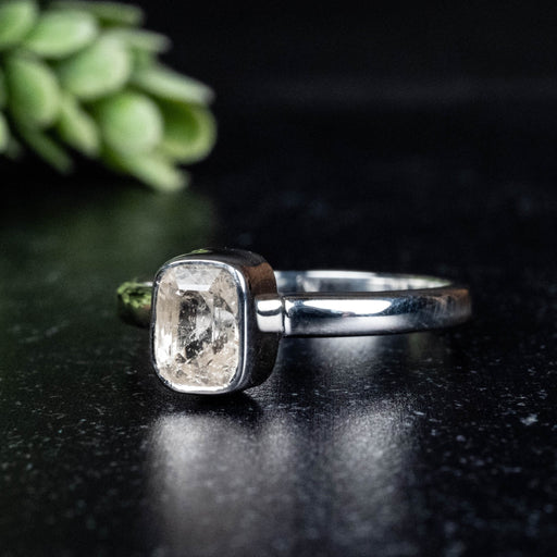 Phenakite Ring 7x5mm 1 ct Size 9 - InnerVision Crystals
