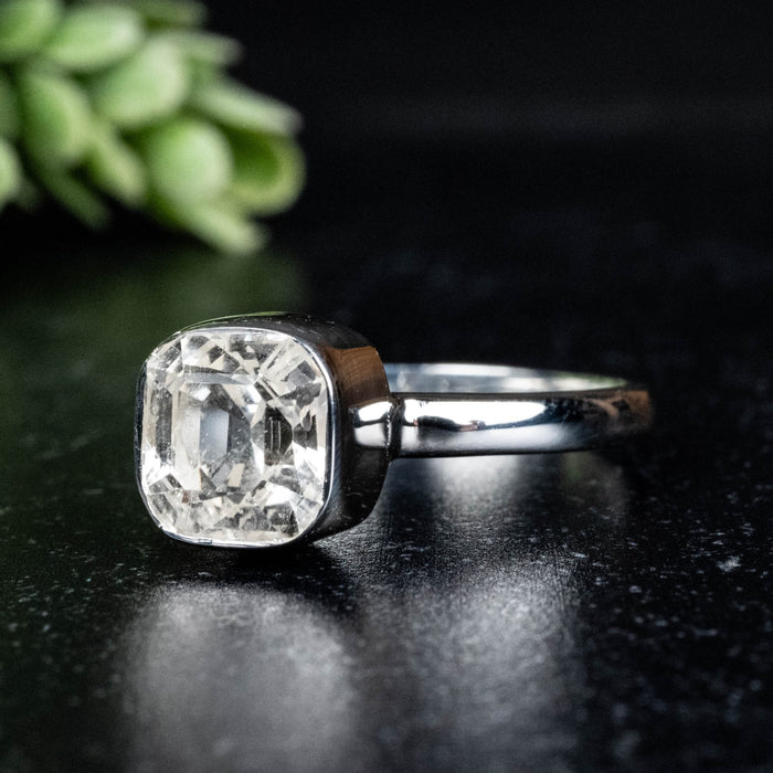 Phenakite Ring 8.5mm 2.81 ct Size 10 - InnerVision Crystals