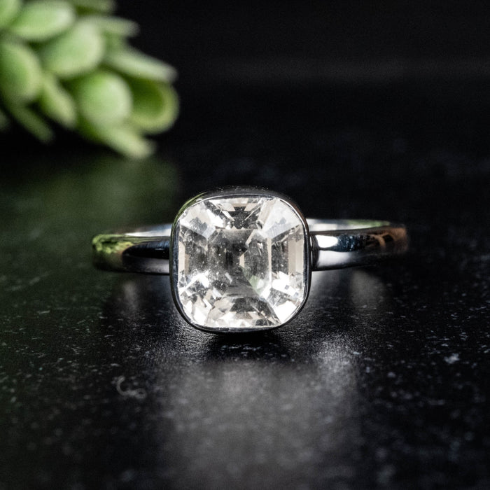 Phenakite Ring 8.5mm 2.81 ct Size 10 - InnerVision Crystals