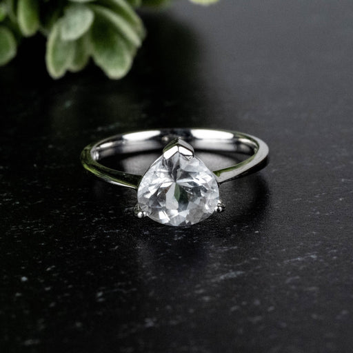 Phenakite Ring 8mm Size 1.50 ct Size 6.25 - InnerVision Crystals