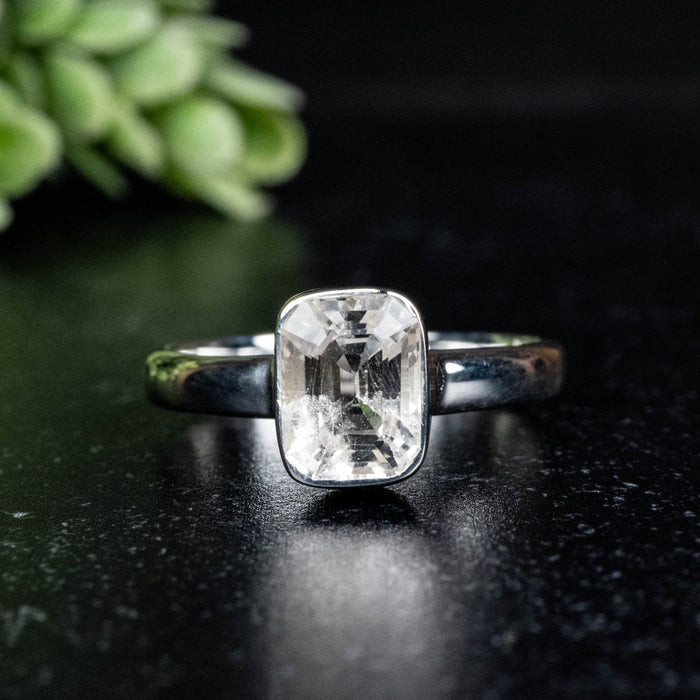 Phenakite Ring 8x6mm 1.58 ct Size 7 - InnerVision Crystals