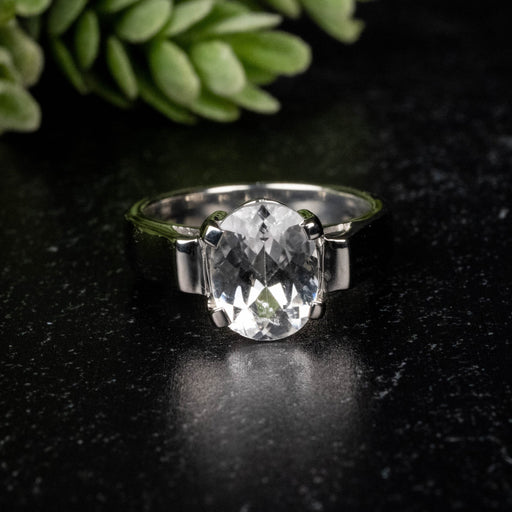 Phenakite Ring 9x7mm 1.85 ct Size 6.75 - InnerVision Crystals