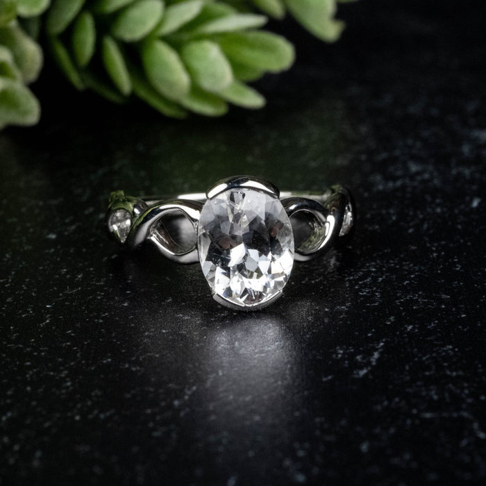 Phenakite Ring 9x7mm 1.85 ct Size 7 - InnerVision Crystals