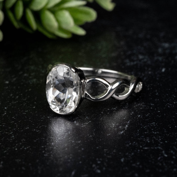 Phenakite Ring 9x7mm 1.85 ct Size 8 - InnerVision Crystals