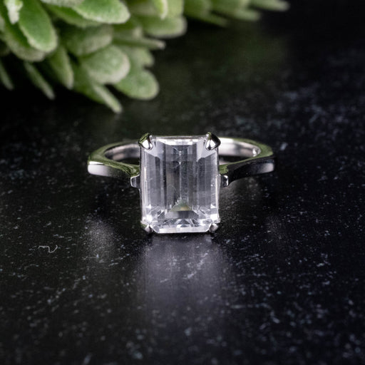 Phenakite Ring 9x7mm 3 ct Size 6.5 - InnerVision Crystals