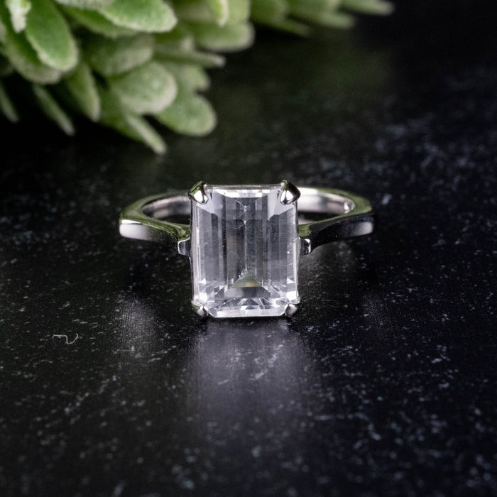 Phenakite Ring 9x7mm 3 ct Size 6.5 - InnerVision Crystals