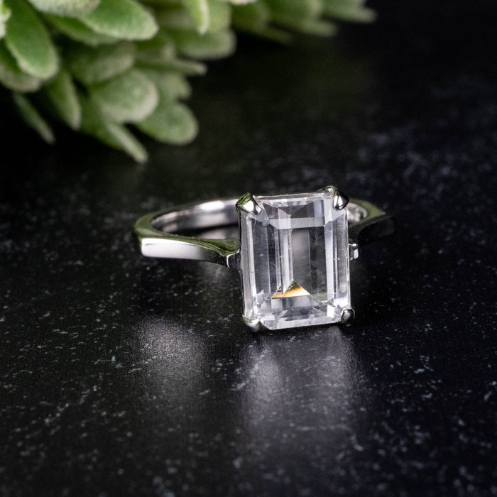 Phenakite Ring 9x7mm 3 ct Size 6.5 - InnerVision Crystals