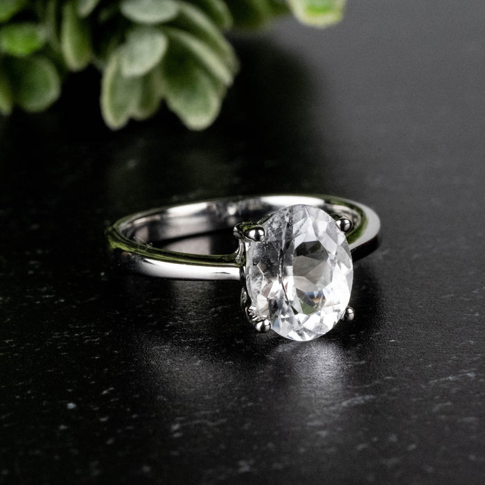Phenakite Ring 9x7mm 1.85 ct Size 7
