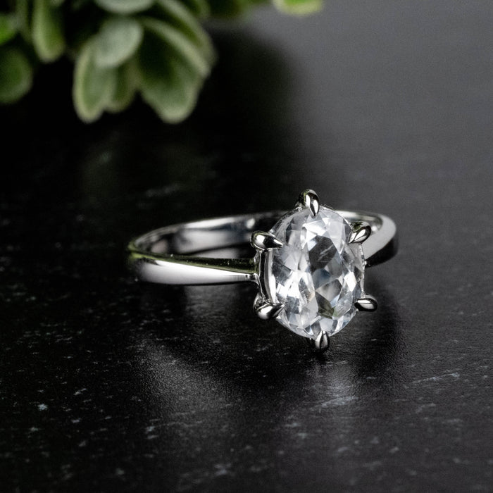 Phenakite Ring 8x6mm 1.65 ct Size 6