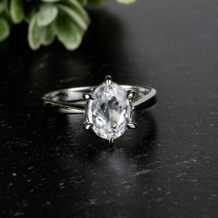 Phenakite Ring 8x6mm 1.65 ct Size 6