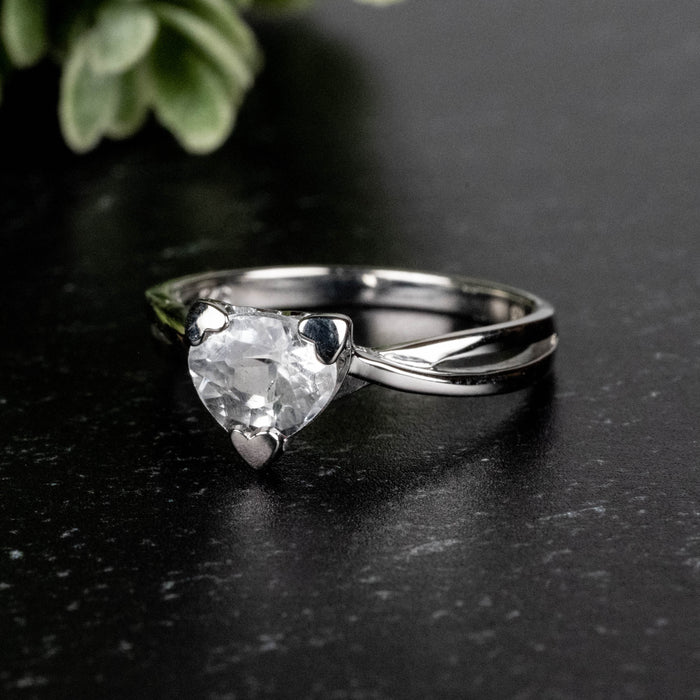 Phenakite Ring 6mm 1 ct Size 7.5