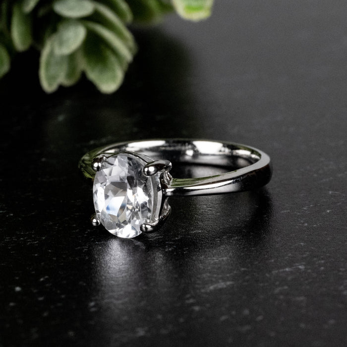 Phenakite Ring 8x6mm 1.55 ct Size 6