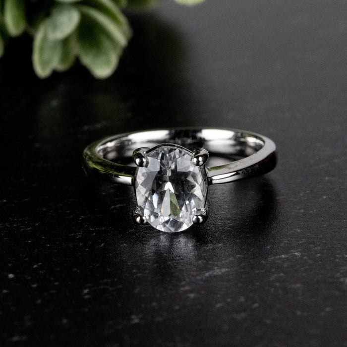 Phenakite Ring 8x6mm 1.55 ct Size 6