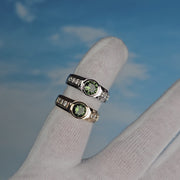 Moldavite + Diamond Men's Ring 20th Anniversary Limited Edition 14K Gold PRE-ORDER - InnerVision Crystals