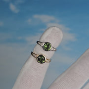 Moldavite + Diamond Women's Ring 20th Anniversary Limited Edition 14K Gold PRE-ORDER - InnerVision Crystals