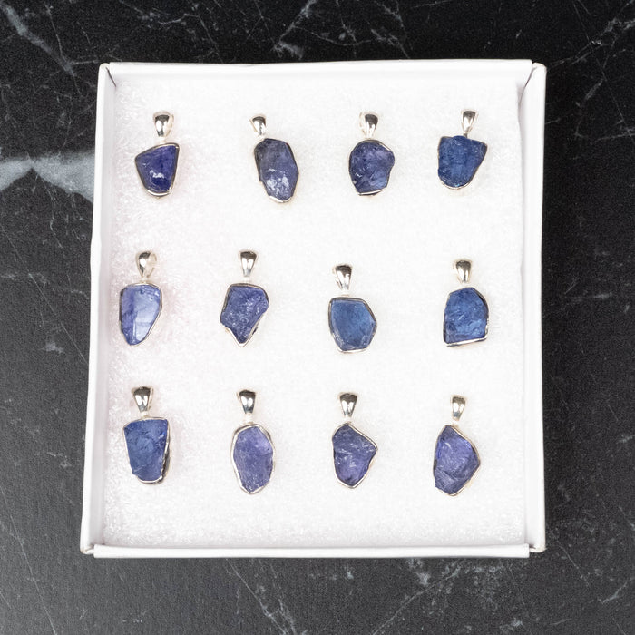 Raw Tanzanite Pendant + 18" Chain .925 Silver - InnerVision Crystals