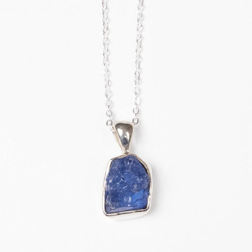 Raw Tanzanite Pendant + 18" Chain .925 Silver - InnerVision Crystals