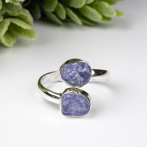 Raw Tanzanite Ring 5 - 7mm Adjustable .925 Silver - InnerVision Crystals
