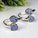 Raw Tanzanite Ring 5 - 7mm Adjustable .925 Silver - InnerVision Crystals