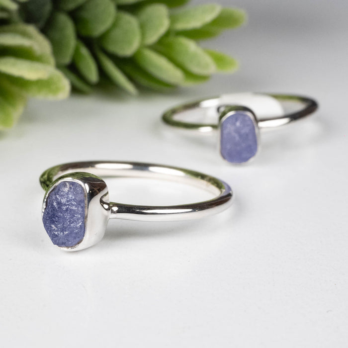 Raw Tanzanite Ring .925 Silver - InnerVision Crystals