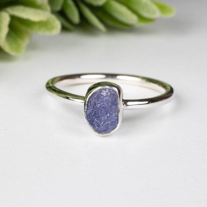 Raw Tanzanite Ring .925 Silver - InnerVision Crystals