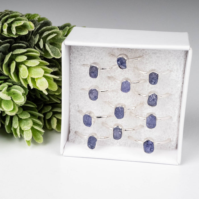 Raw Tanzanite Ring .925 Silver - InnerVision Crystals