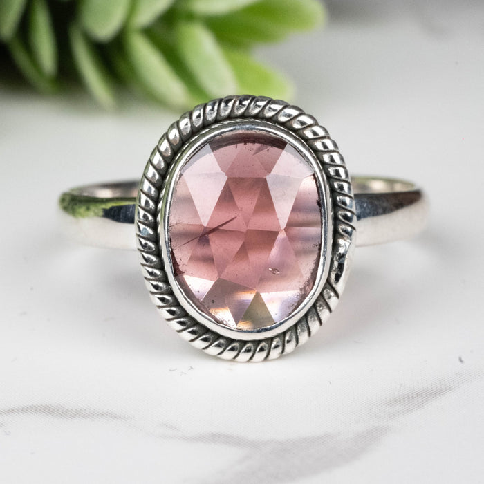 Rhodolite Garnet Ring 11x9mm Size 10 - InnerVision Crystals