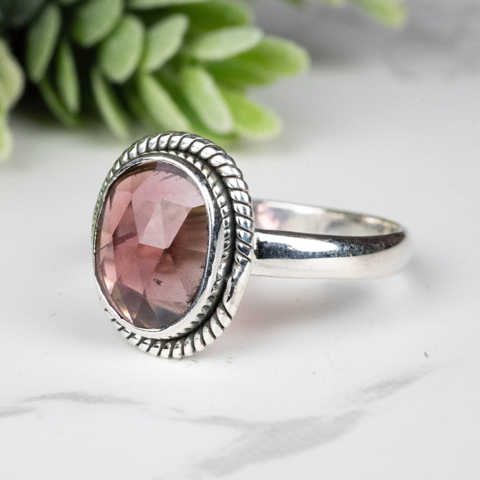 Rhodolite Garnet Ring 11x9mm Size 10 - InnerVision Crystals