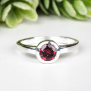 Rhodolite Garnet Ring 4.5mm Size 5 - InnerVision Crystals