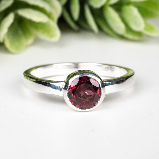 Rhodolite Garnet Ring 4.5mm Size 6 - InnerVision Crystals