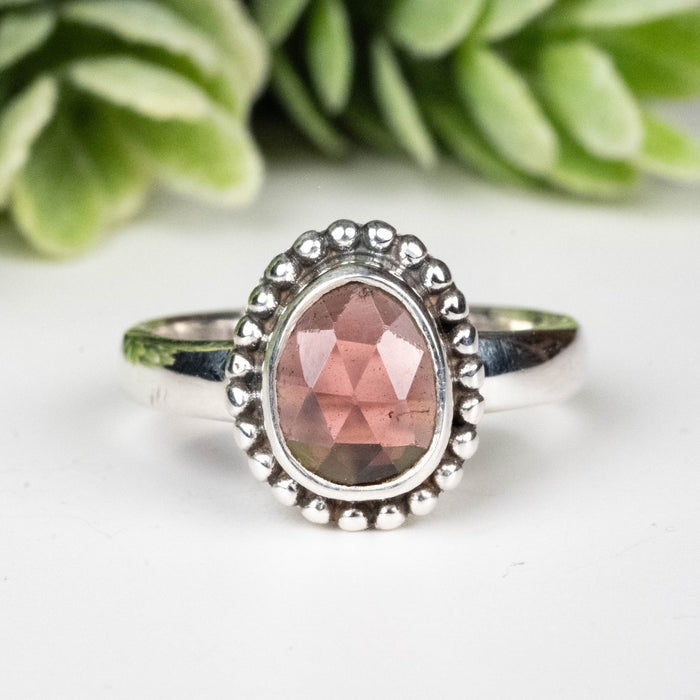 Rhodolite Garnet Ring 7x5mm Size 5 - InnerVision Crystals