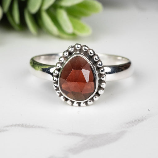 Rhodolite Garnet Ring 8x6mm Size 8 - InnerVision Crystals