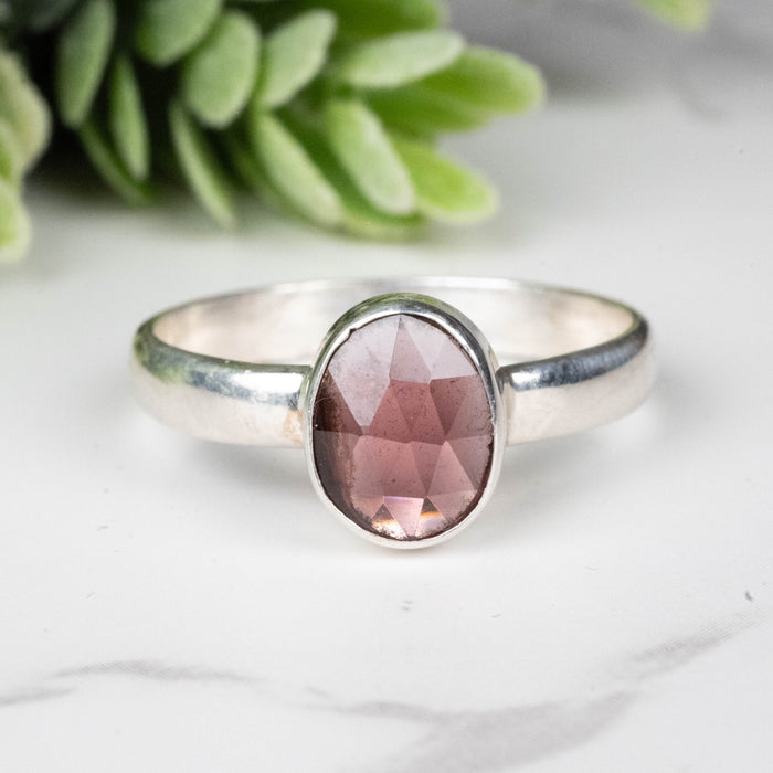 Rhodolite Garnet Ring 9x6mm Size 10 - InnerVision Crystals