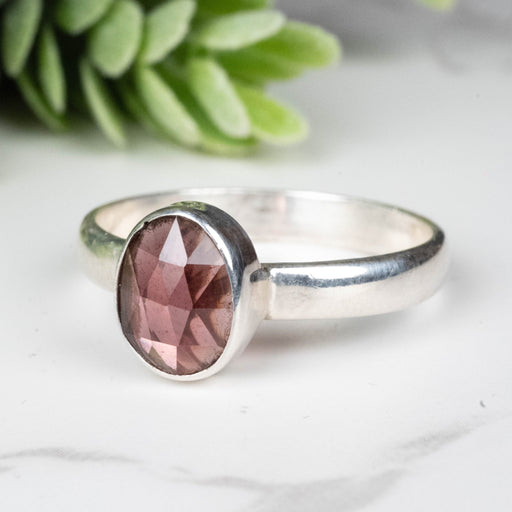 Rhodolite Garnet Ring 9x6mm Size 10 - InnerVision Crystals