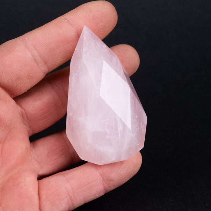 Rose Quartz Faceted Point 108 g 64x34mm - InnerVision Crystals