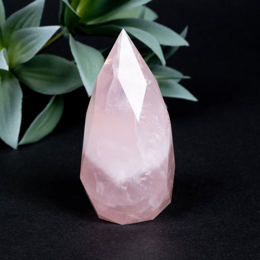 Rose Quartz Faceted Point 111 g 70x34mm - InnerVision Crystals