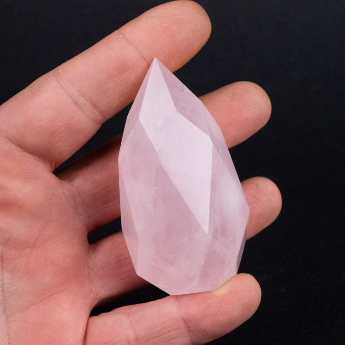 Rose Quartz Faceted Point 120 g 69x35mm - InnerVision Crystals