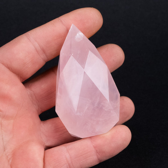 Rose Quartz Faceted Point 123 g 67x37mm - InnerVision Crystals