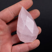 Rose Quartz Faceted Point 124 g 67x36mm - InnerVision Crystals