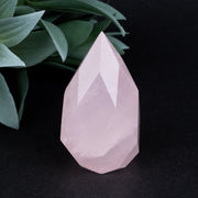 Rose Quartz Faceted Point 124 g 67x36mm - InnerVision Crystals