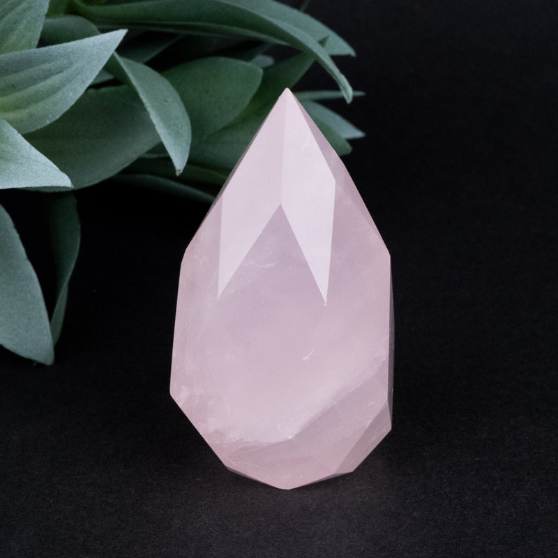 Rose Quartz Faceted Point 124 g 67x36mm - InnerVision Crystals