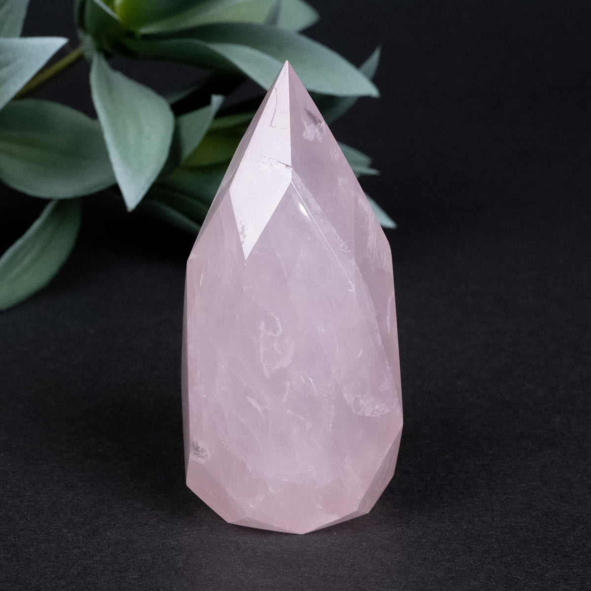 Rose Quartz Faceted Point 126 g 72x34mm — InnerVision Crystals
