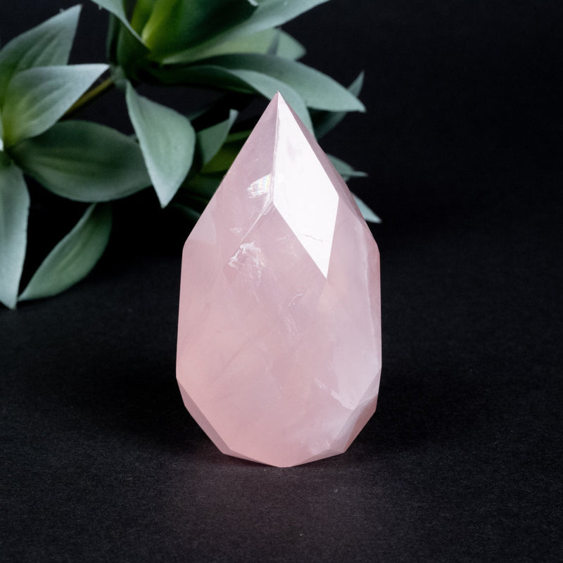 Rose Quartz Faceted Point 131 g 68x37mm - InnerVision Crystals