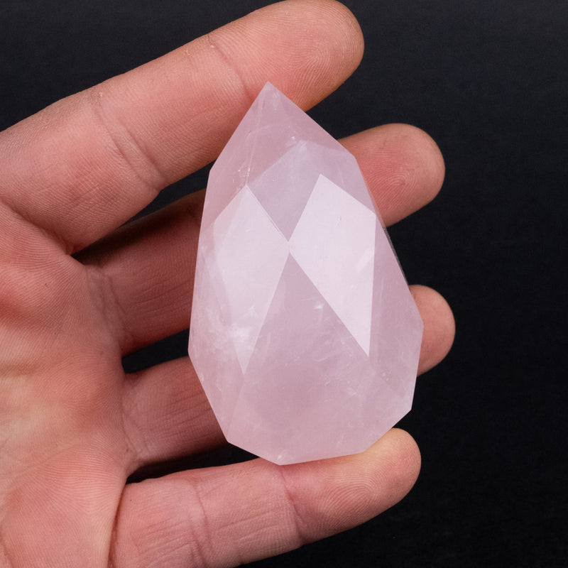 Rose Quartz Faceted Point 135 g 65x38mm - InnerVision Crystals