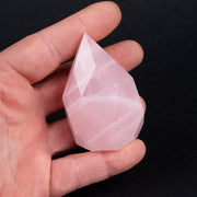 Rose Quartz Faceted Point 148 g 64x40mm - InnerVision Crystals