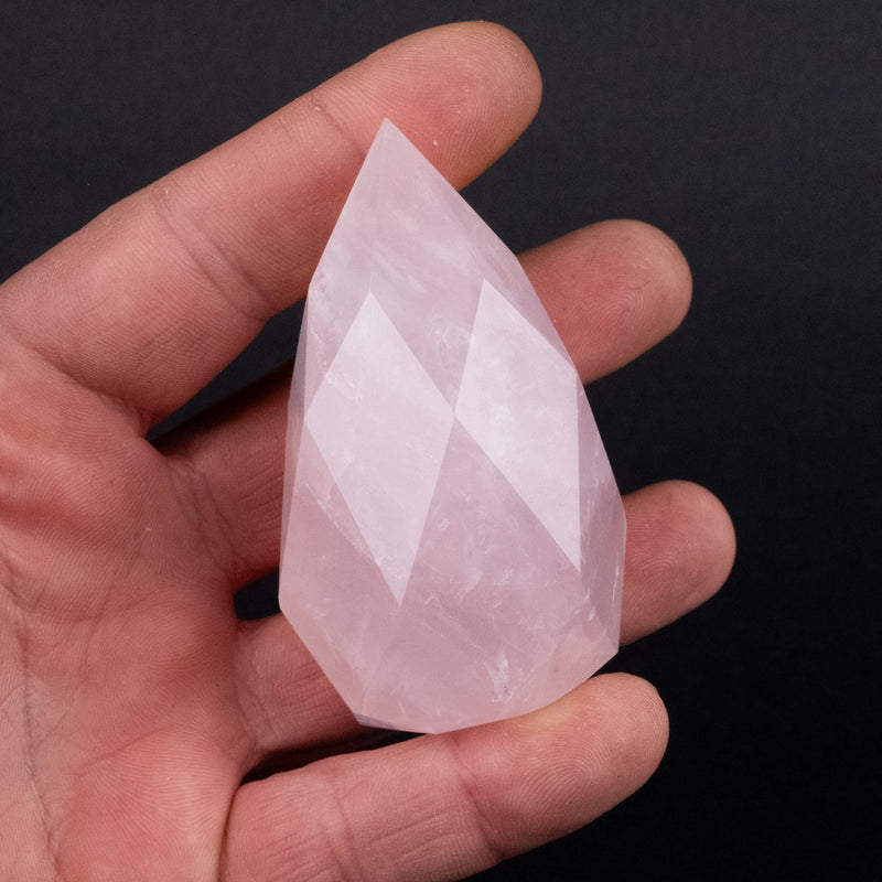 Rose Quartz Faceted Point 150 g 71x39mm - InnerVision Crystals