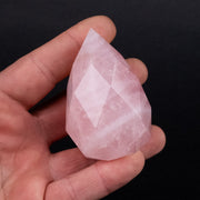 Rose Quartz Faceted Point 152 g 65x40mm - InnerVision Crystals
